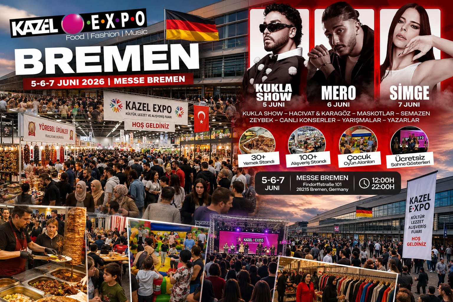 Memleket Özlemi Çeken Binlerce Gurbetçi Bremen’deki Kazel Expo’ya Akın Etti