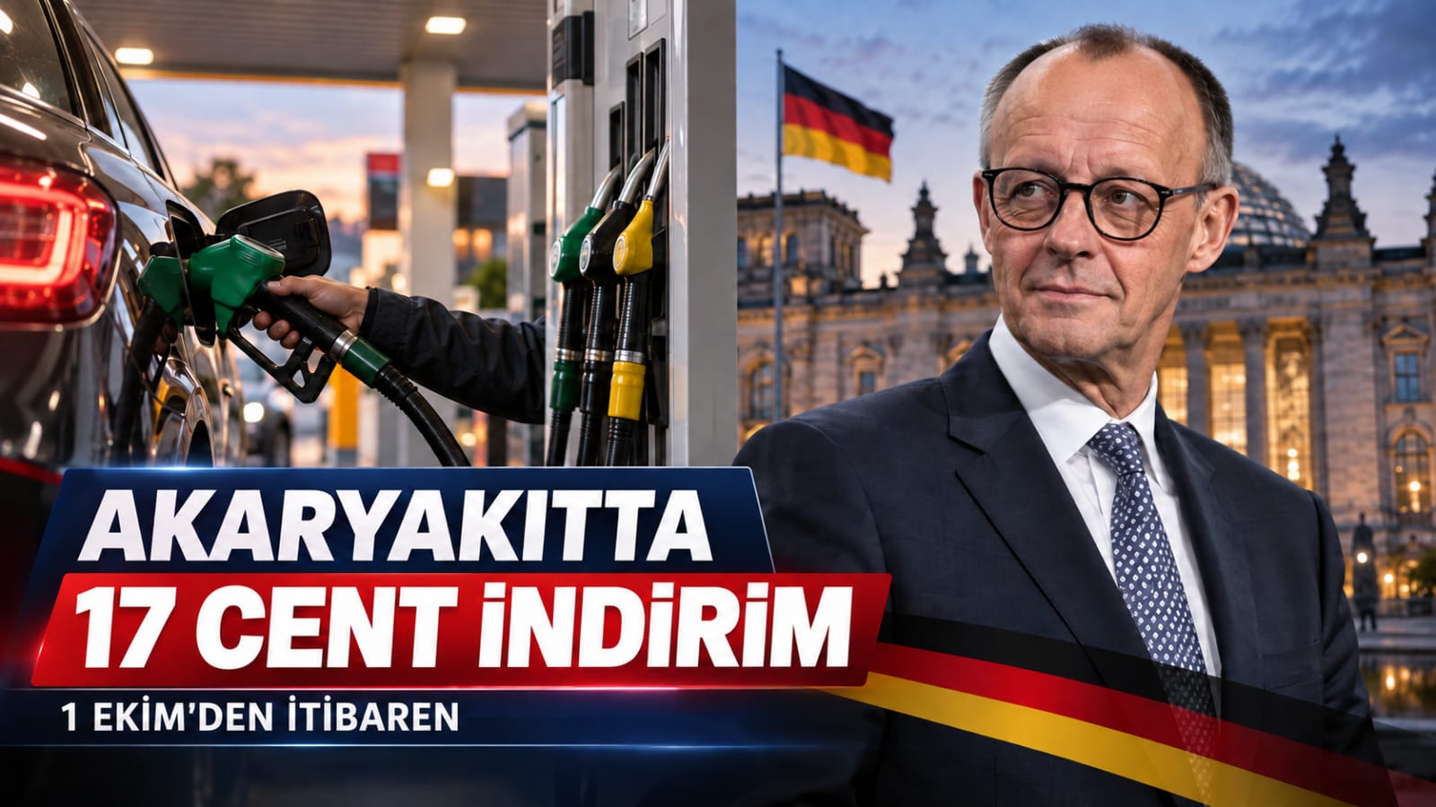 Almanya'da Akaryakıt Zamlarına 17 Centlik İndirimlik Çözüm